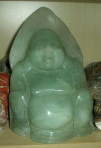 grüne Jade Buddha Figur