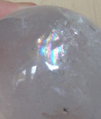 Bergkristallschädel aus Brasilien 440 g Regenbogen