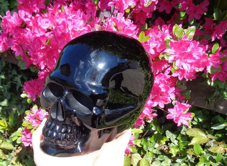 Kristallschädel schwarzer Obsidian 2,8 kg