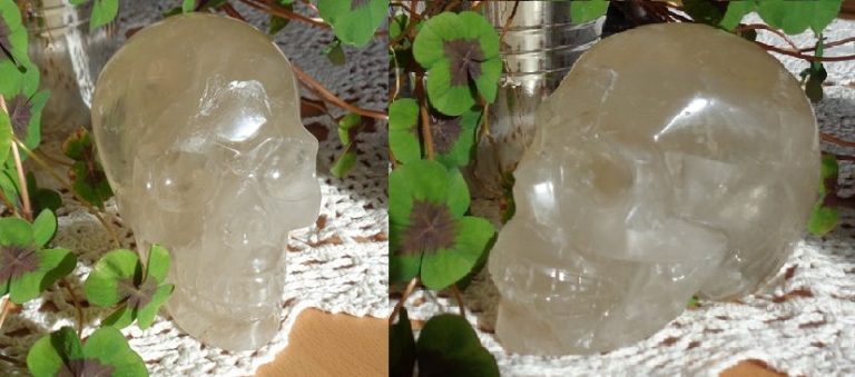 Kristallschädel Natur Citrin 700 g