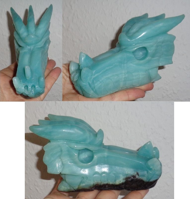 blauer Amazonit Drache 480 g 