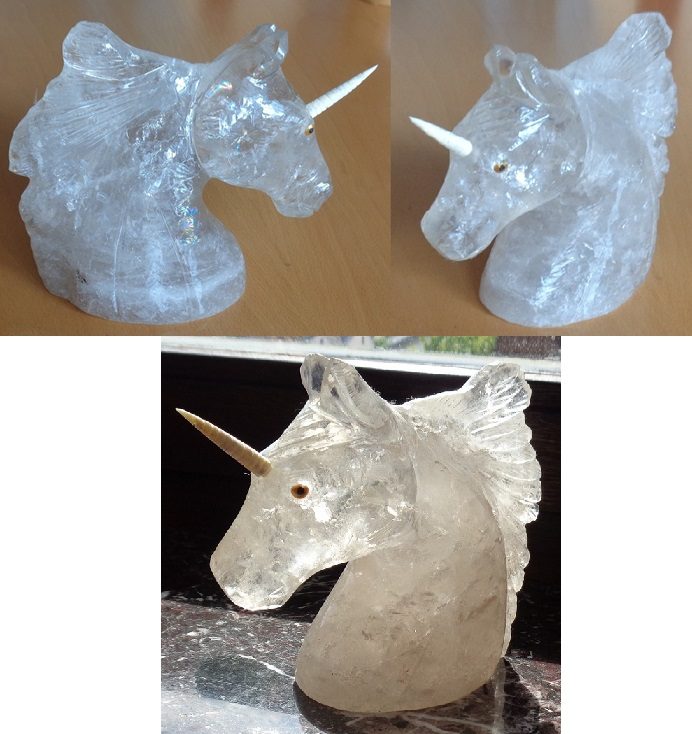 großes Bergkristall Einhorn Brasilien 1,1 kg