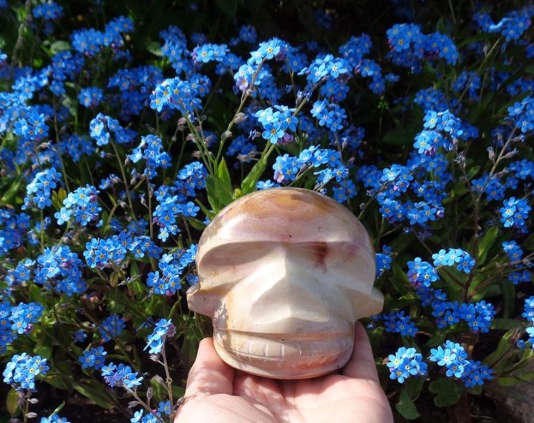 Kristallschädel Polychrom Japsis 900 g