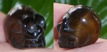 gelbes Tigerauge Kristallschädel