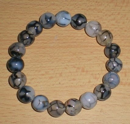 Achat Chalcedon Armband 10 mm energetisiert