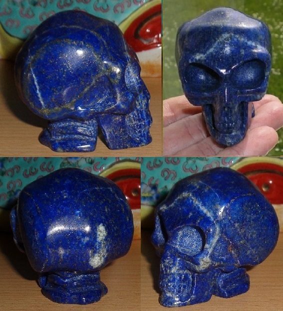 kleiner Lapislazuli Kristallschädel 170 g 200 g