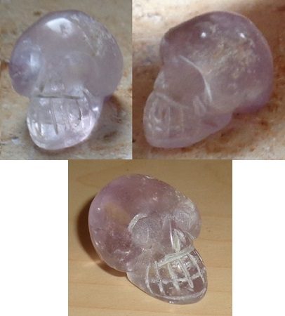 kleiner lila Amethyst Kristallschädel 25 g