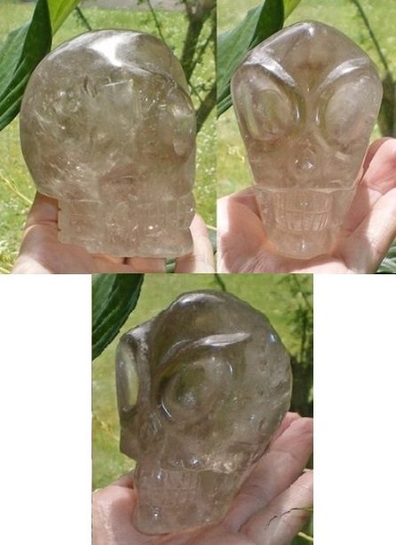 Rauchquarz Schädel Smokey Quartz crystal skull 400 g