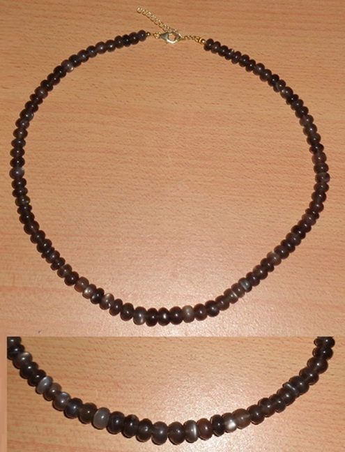 graue Mondstein Kette Collier energetisiert