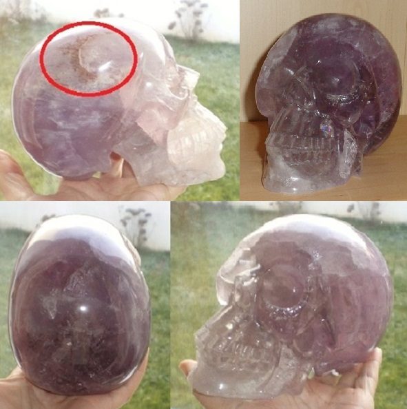 großer Amethyst Kristallschädel 2,4 kg Medialität