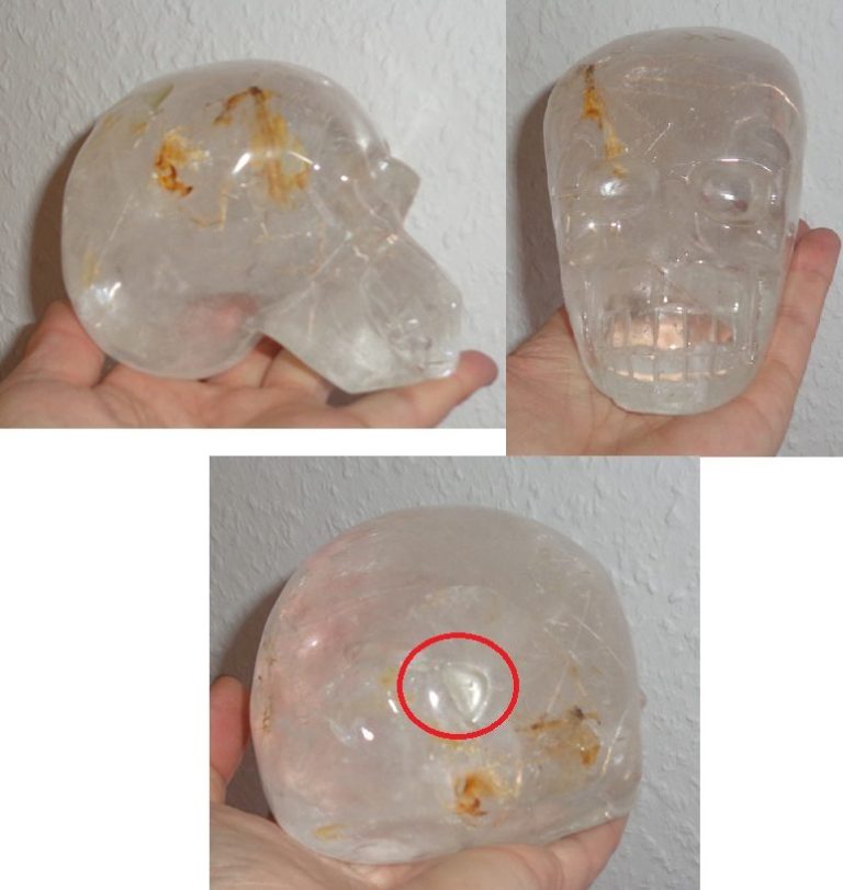 Rutilquarz Kristallschädel 1,1 kg