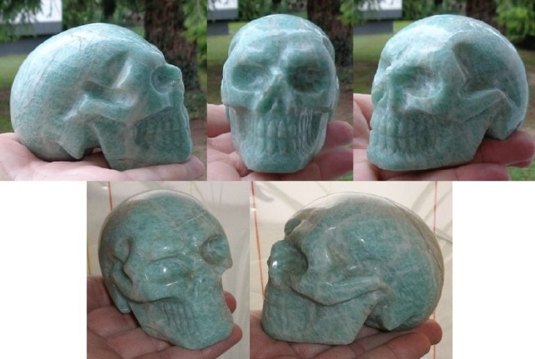 Brasilianischer Amazonit Kristallschädel 370 g kaufen