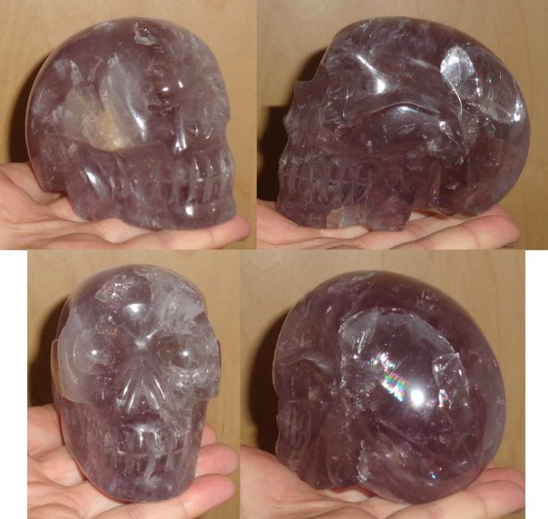 lila Amethyst Kristallschädel 570 g lila Amethyst Kristallschädel 570 g