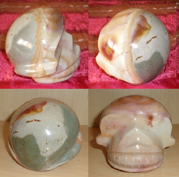 Kristallschädel Polychrom Japsis 900 g 1 kg