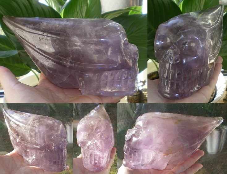 Amethyst Traveler Kristallschädel 1,5 kg