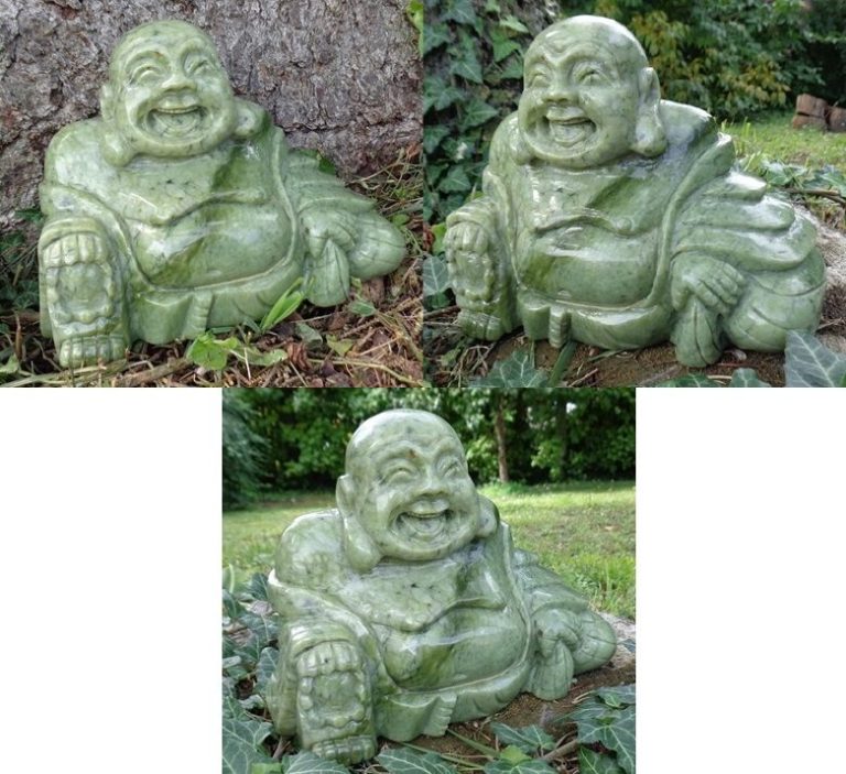 großer grüner Jaspis Edelstein Buddha Figur 4 kg