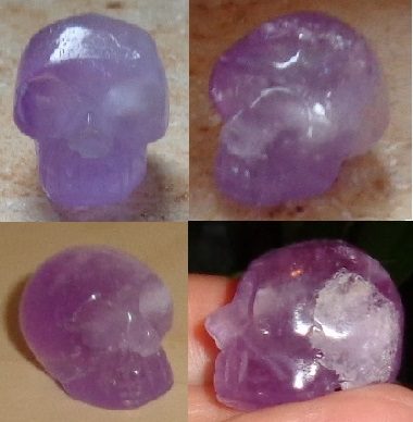 kleiner Amethyst Kristallschädel 12 g reduziert