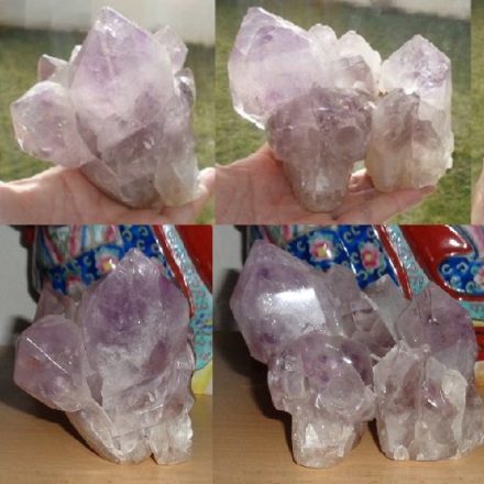 Amethyst Kristallschädel mit Spitzen