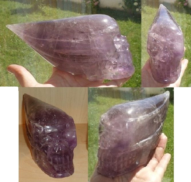 Amethyst Kristallschädel Traveler 1,27 kg 