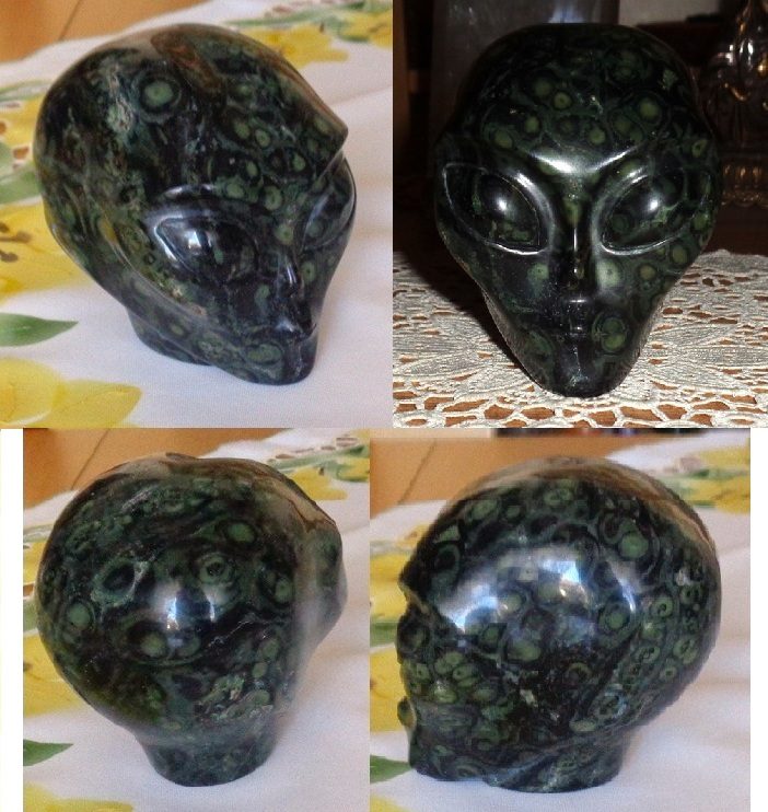 Kristallschädel Kambaba Jaspis 1,17 kg Kristallschädel Kambaba Jaspis Alien 1,17 kg
