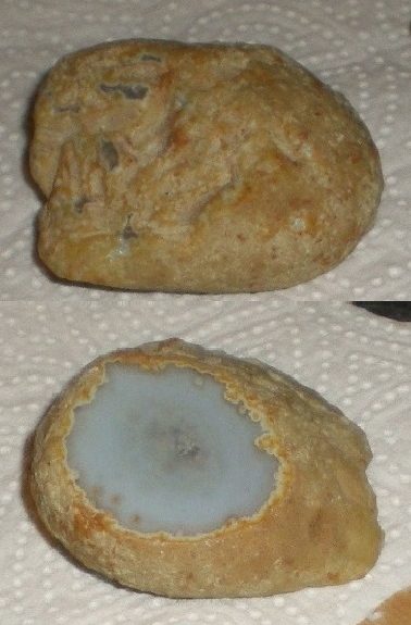 Blauer Chalcedon Heilstein Trommelstein 70 g