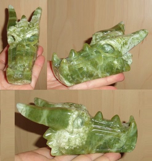 großer grüner Jade Drache 310 g