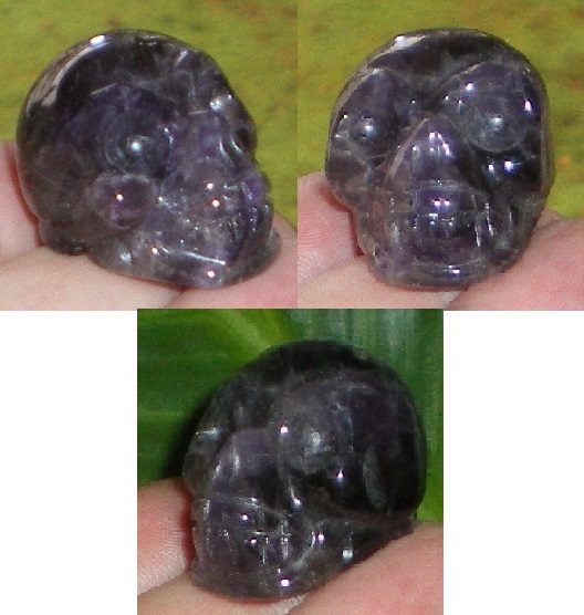 Chevron Amethyst Kristallschädel aktiviert 22 g