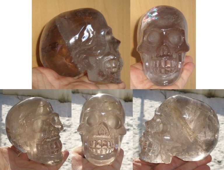 Rauchquarzschädel 670 g