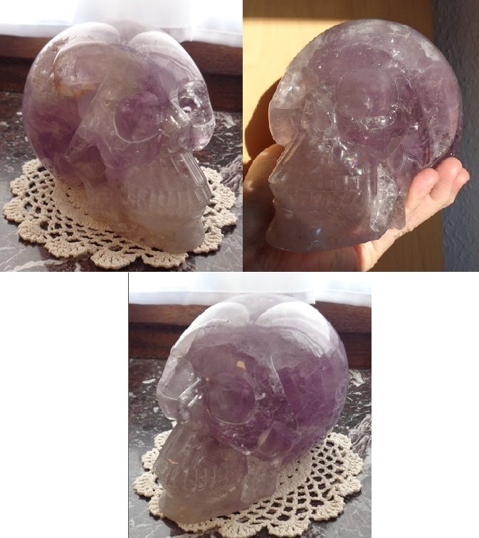 großer Kristallschädel Amethyst 2,4 kg