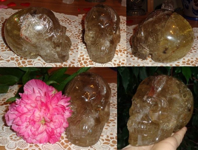 Rauchcitrin Kristallschädel 1,3 kg Rauchcitrin Kristallschädel 1,3 kg