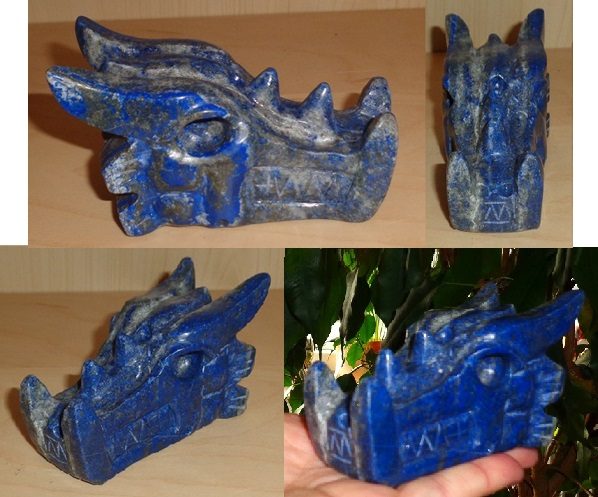 großer Lapislazuli Drachenkopf 333 g