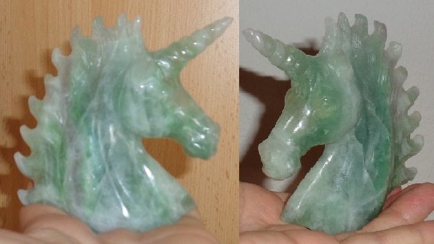 grünes Fluorit Einhorn 230 g