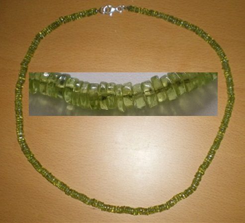 Edelstein Kette Peridot Rondelle