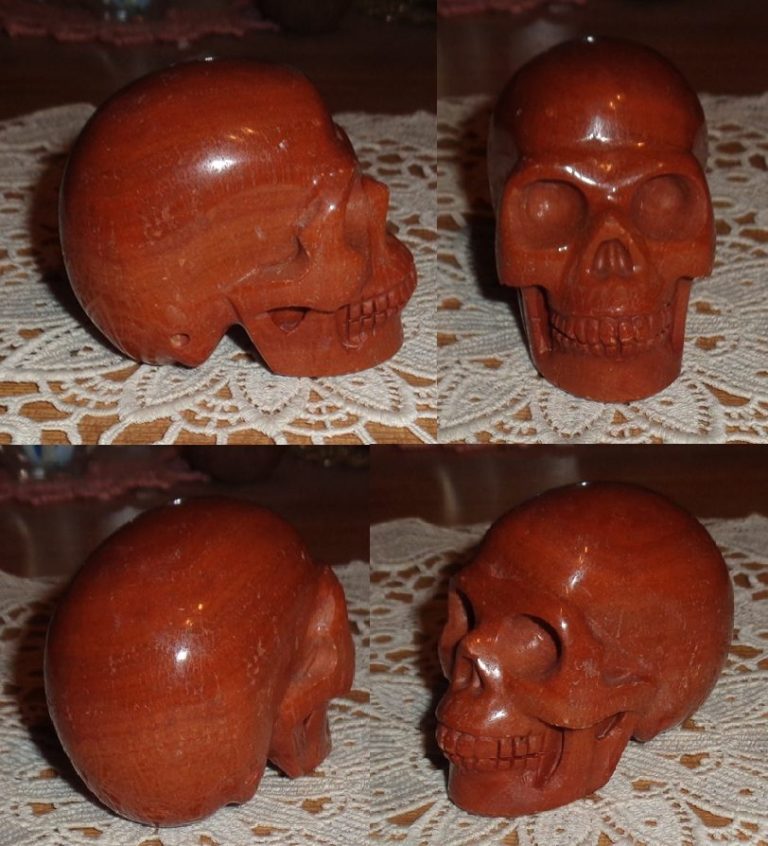 brauner Jaspis Kristallschädel 230 g