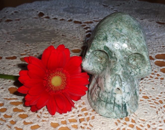 Kristallschädel Baumachat 1,17 kg kaufen