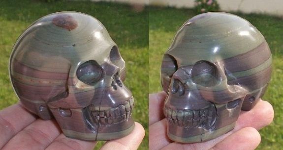 255 g Jaspis Kristallschädel 250 g jasper skull